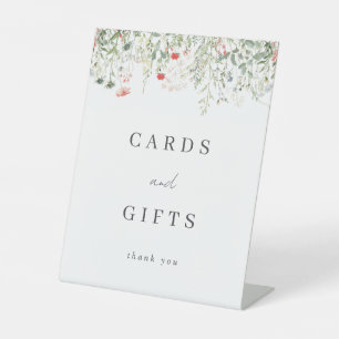 Signe De Table Carte de mariage et cadeaux Fleur sauvage Watercol