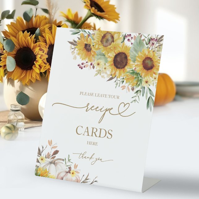 Signe De Table Carte de recette citrouille Fête des mariées tourn (Créateur téléchargé)