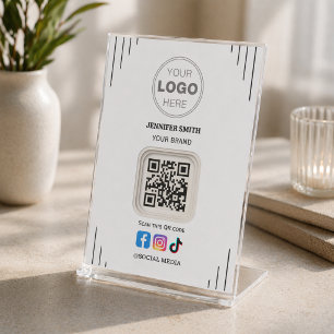 Signe De Table Carte de visite sur les réseaux sociaux   Instagra