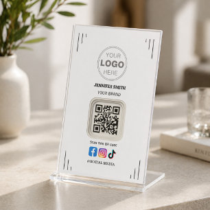 Signe De Table Carte de visite sur les réseaux sociaux Instagra
