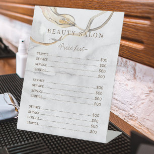 Signe De Table Carte du service salon moderne aquarelle lavée gri