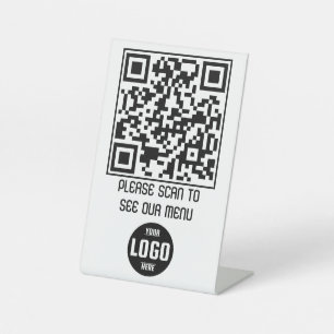 Signe De Table Carte QR Code Menu Piédestal Signal pour les resta
