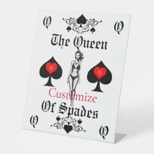 Signe De Table Carte Tarot Queen of Spades Thunder_Cove