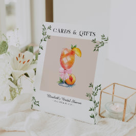 Signe De Table Cartes Cadeaux de Mariage Bikinis & Bellinis Peach