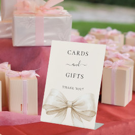 Signe De Table Cartes cadeaux en ivoire sign