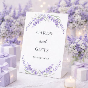 Signe De Table Cartes cadeaux lavande violettes florales aquarell