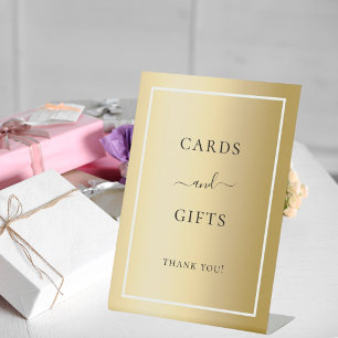 Signe De Table Cartes cadeaux or fête