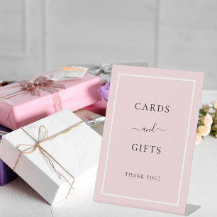 Signe De Table Cartes cadeaux or fête rose