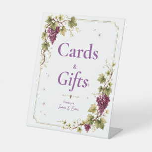 Signe De Table Cartes & Cadeaux Raisins Violets de Vignoble Éléga