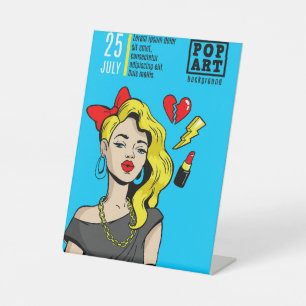 Signe De Table Cartes dans le style comique