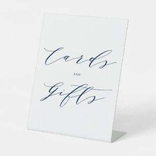 Signe De Table Cartes de mariage et cadeaux minimalistes bleus