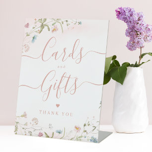 Signe De Table Cartes De Mariage Et Cadeaux Roses Fleurs sauvages