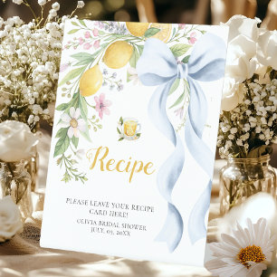 Signe De Table Cartes de Recette Mariage Main Squeeze Lemon