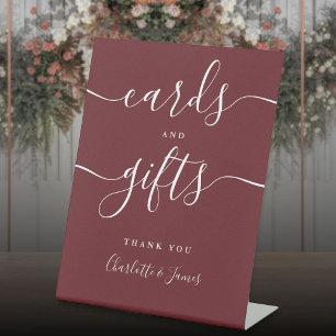 Signe De Table Cartes et cadeaux à signature de rosewood rose Sig