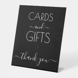 Signe De Table Cartes et cadeaux Black Calligraphy personnalisés