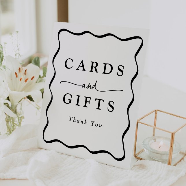 Signe De Table Cartes et cadeaux Black Wavame Cream et Black Fram (Créateur téléchargé)