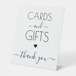 Signe De Table Cartes et cadeaux blancs personnalisés
