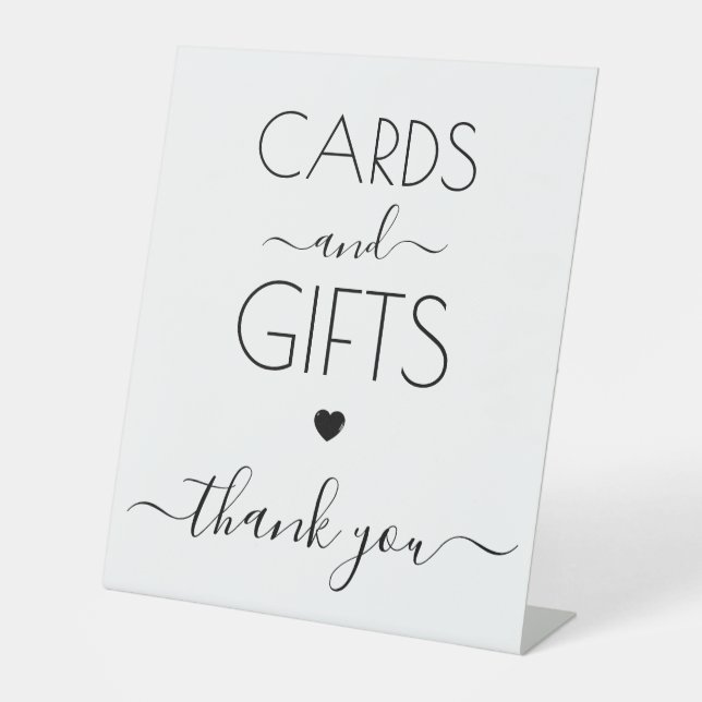 Signe De Table Cartes et cadeaux blancs personnalisés (Recto)