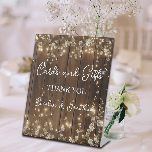 Signe De Table Cartes et cadeaux Bois Signal Éclairage Chaîne Bla (Créateur téléchargé)