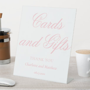 Signe De Table Cartes Et Cadeaux Chic Mariage rose Moderne