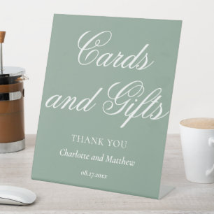 Signe De Table Cartes Et Cadeaux Chic Mariage Vert Moderne