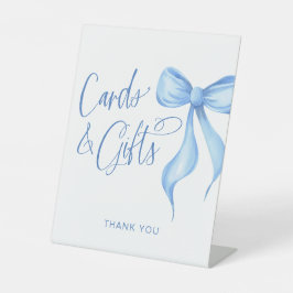 Signe De Table Cartes et cadeaux Coquette Bleu Bow