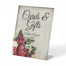 Cartes Et Cadeaux | Dark Red Floral Goth Mariage