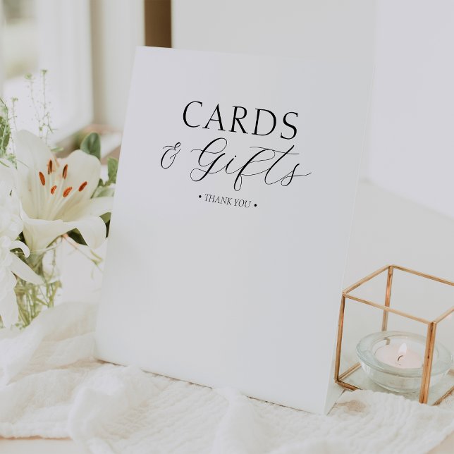 Signe De Table Cartes et cadeaux de Baby shower minimalistes blan (Créateur téléchargé)