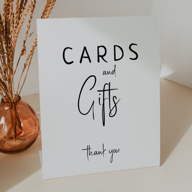 Signe De Table Cartes et cadeaux de Baby shower neutres simples e (Créateur téléchargé)