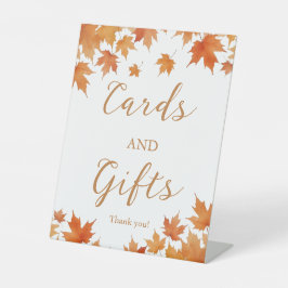 Signe De Table Cartes et cadeaux de Fête des mariées d'automne