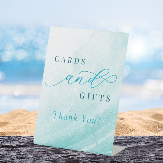 Signe De Table Cartes et cadeaux de Fête des mariées Turquoise Oc (Créateur téléchargé)