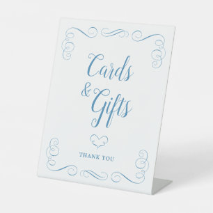 Signe De Table Cartes et Cadeaux de Fiançailles Something Blue