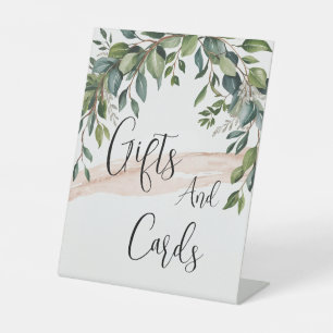 Signe De Table Cartes et cadeaux de mariage à la gouache Eucalypt