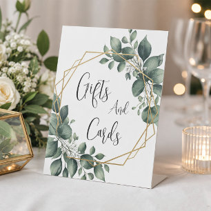 Signe De Table Cartes et Cadeaux de Mariage à la Peinture à l'Eau