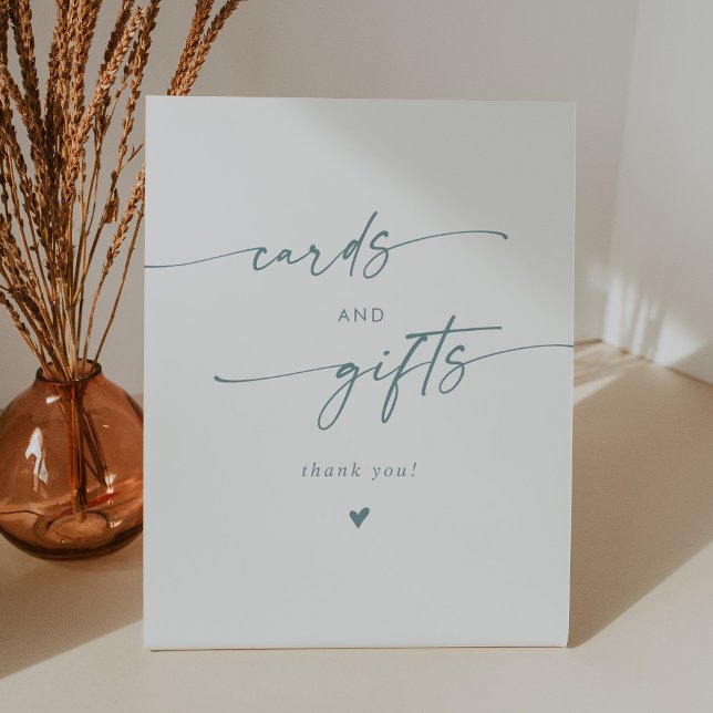 Signe De Table Cartes et Cadeaux de Mariage Bohème Chic Bleu Turq (Créateur téléchargé)