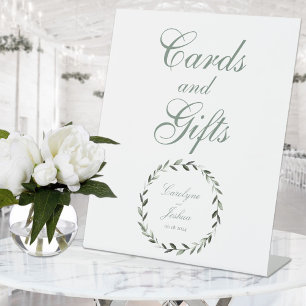 Signe De Table Cartes Et Cadeaux De Mariage De La Couronne D'Oliv