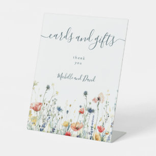 Signe De Table Cartes et cadeaux de mariage Fleurs sauvages vibra