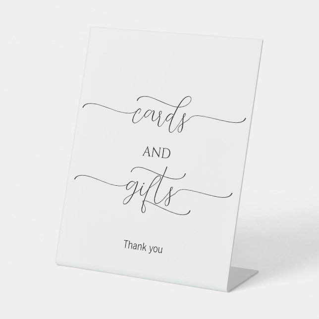 Signe De Table Cartes et cadeaux de mariage minimes simples (Recto)