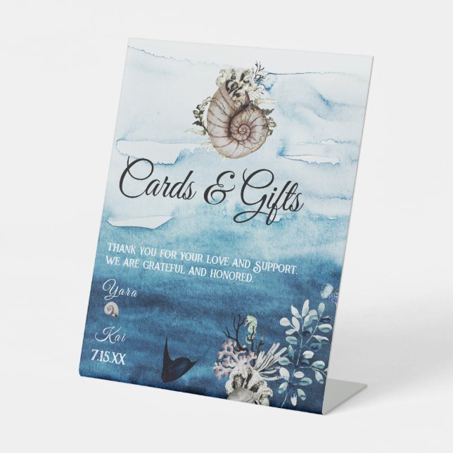Signe De Table Cartes et cadeaux de mariage rustique (Recto)