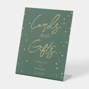 Signe De Table Cartes et cadeaux de Noël classiques simples