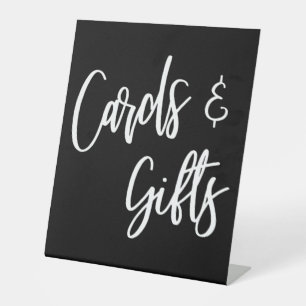 Signe De Table Cartes et cadeaux Décontractés Noir