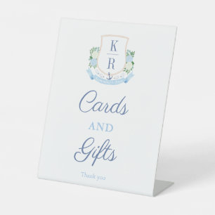 Signe De Table Cartes et cadeaux élégants à monogramme côtier