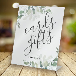 Signe De Table Cartes et cadeaux Eucalyptus