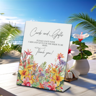 Signe De Table Cartes et cadeaux Fête des mariées Tropical Luau