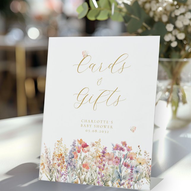 Signe De Table Cartes et cadeaux ! Fleur sauvage (Créateur téléchargé)