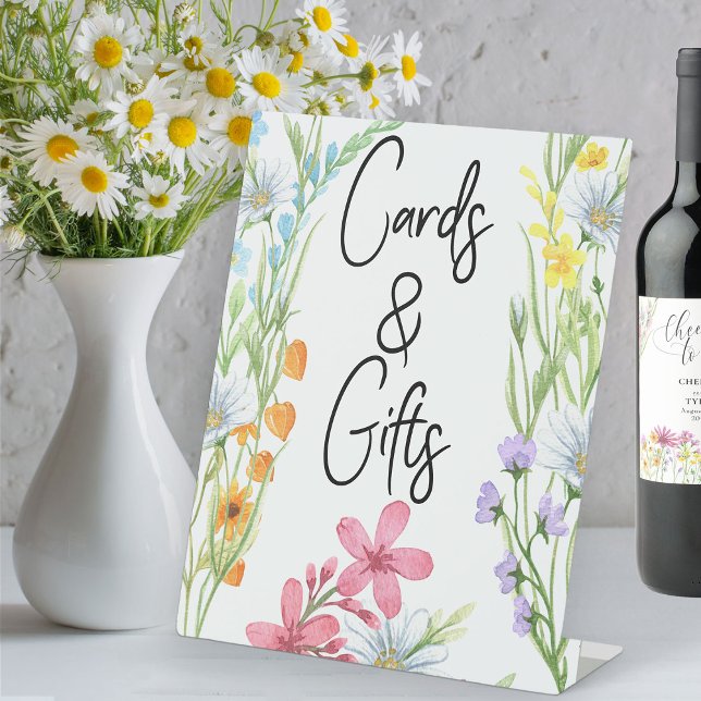 Signe De Table Cartes et cadeaux Fleurs sauvages baby showers (Wildflower Baby Shower cards and gifts table sign from my Wildflower Meadow collection)