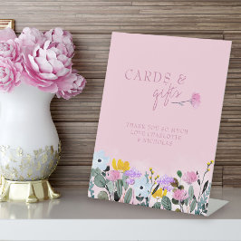 Signe De Table Cartes et cadeaux fleurs sauvages Fête des mariées