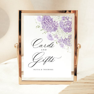 Signe De Table Cartes et Cadeaux Floraux Lavande Lilas Blanc Mari