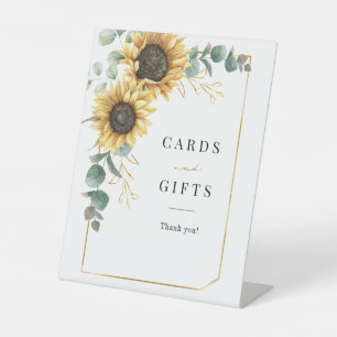 Signe De Table Cartes et cadeaux géométriques de tournesol Eucaly