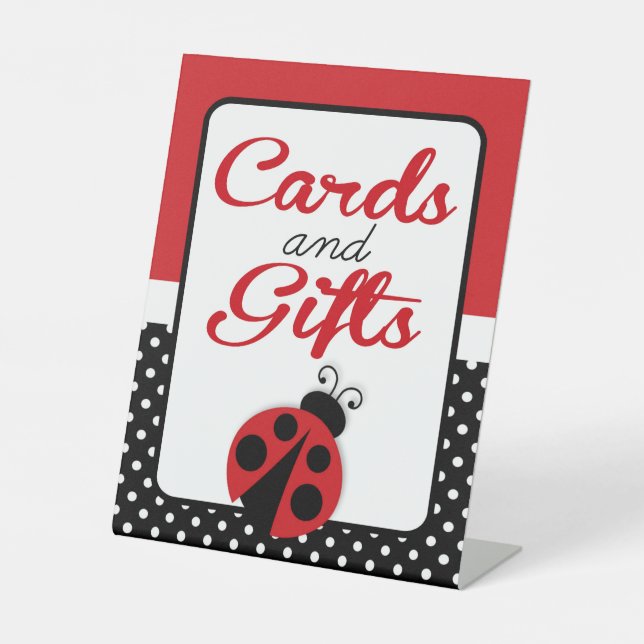 Signe De Table Cartes et cadeaux Ladybug Anniversaire ou Baby sho (Recto)